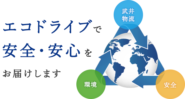 エコドライブで 安全・安心を お届けします